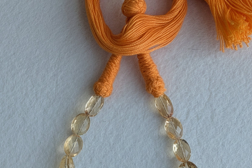 Damini - 925 silver statement choker studded with AAA+ citrene stones