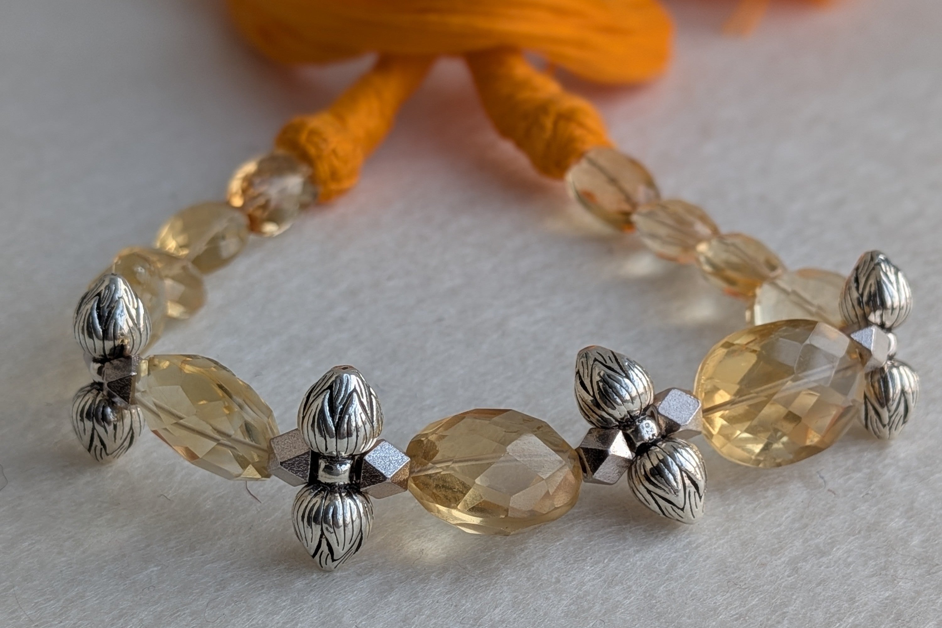 Damini - 925 silver statement choker studded with AAA+ citrene stones