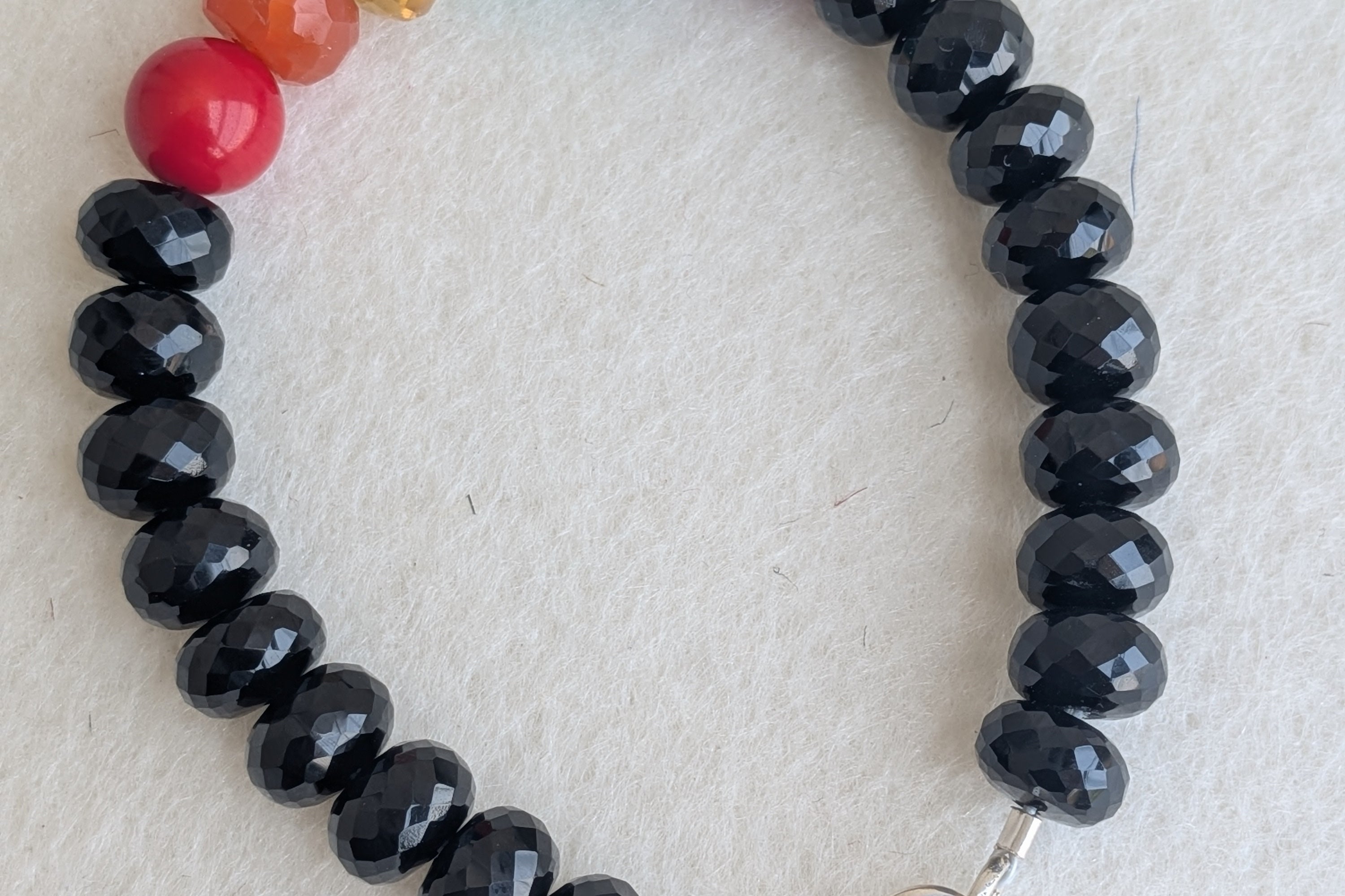 Sapta Chakra - Original stones Bracelet with 925 silver fittings