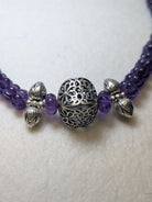 Original AAA quality Amethyst Pumpkin Beads Necklace | 925 Silver | Artificcers