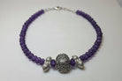 Original AAA quality Amethyst Pumpkin Beads Necklace | 925 Silver | Artificcers