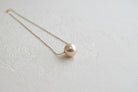 Padma - Golden South Sea Pearl Necklace with Sterling Silver Chain