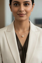 Padma - Golden South Sea Pearl Necklace with Sterling Silver Chain