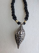 Shankha - Handcrafted Chittai Silver Necklace with Shankha (Conch) Motif Pendant