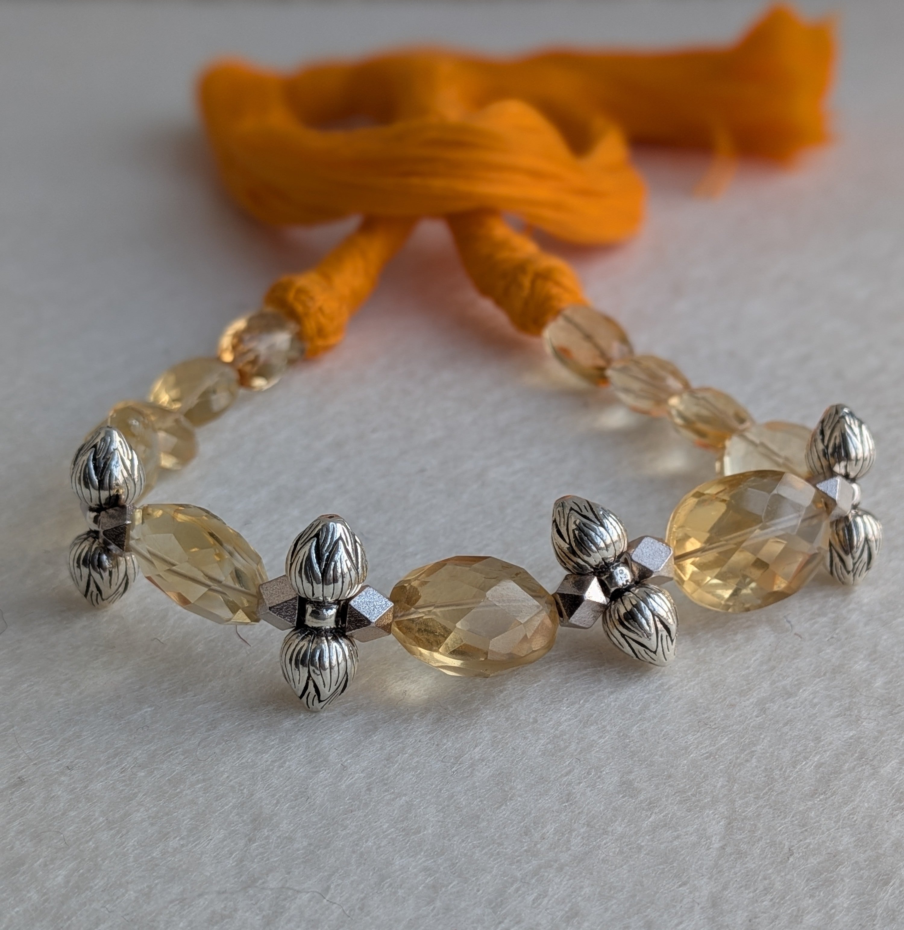 Damini - 925 silver statement choker studded with AAA+ citrene stones