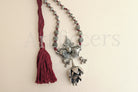 Aradhya - Antique 925 Silver Heirloom Neckpiece with Cotton Thread
