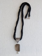 Handcrafted 925 silver triangle pendant adorned with smokey quartz. Perfect for weddings and festivals