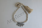 Gajara Tanmani - 925 Silver Necklace adorned with Zircon beads & Freshwater Pearls