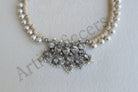 Gajara Tanmani - 925 Silver Necklace adorned with Zircon beads & Freshwater Pearls