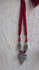 Handcrafted 925 silver Kundan pendant with chattai beads necklace stringed with vibrant red colour thread